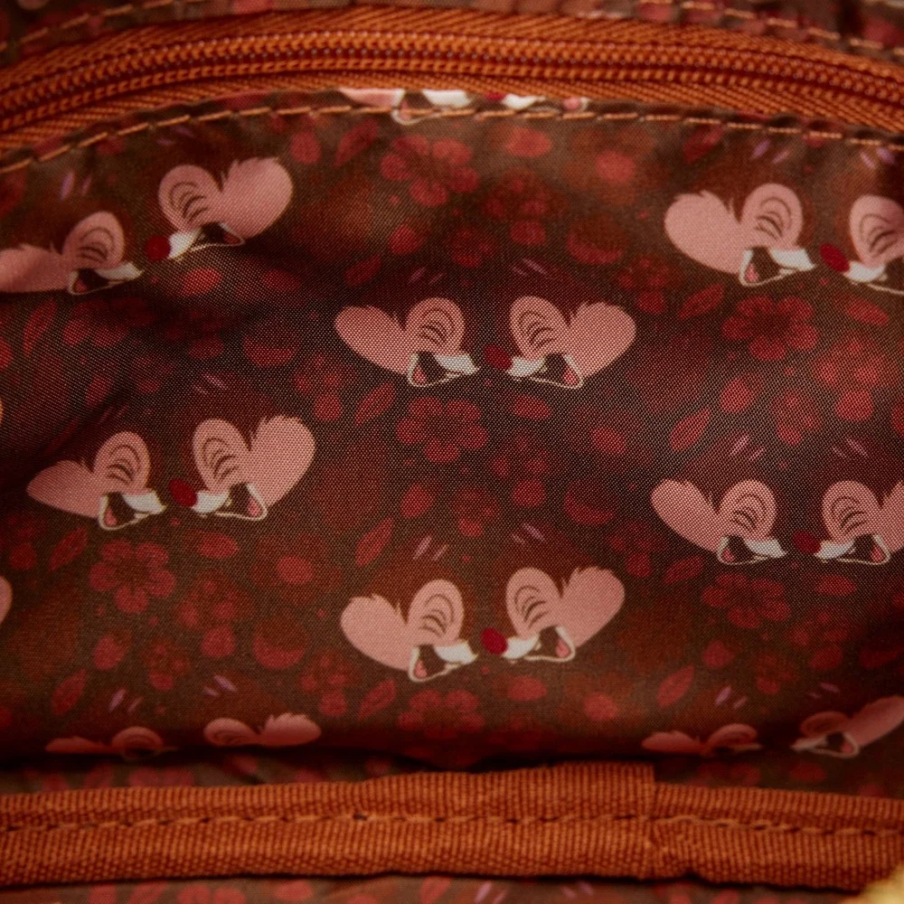Loungefly Disney Chip n Dale Acorn Crossbody Bag Corduroy Brown WDTB3505 NEW